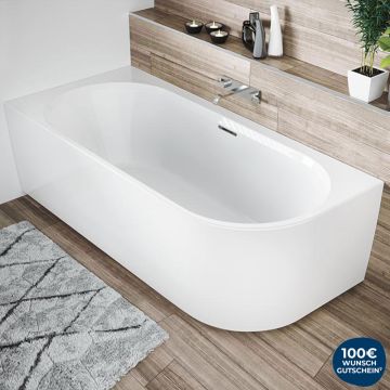 Riho Freistehende Badewanne Desire Corner Rechts - Acryl - 184 x 84, Ambiente