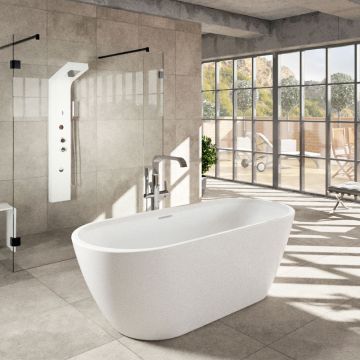 Riho Freistehende Badewanne Inspire - Acryl - 160 x 75 cm, Farbe: Weiß, Ambiente