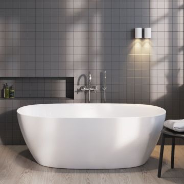 Riho Badewannen Oval - Acryl - 170 x 80 cm, freistehend, Ambiente