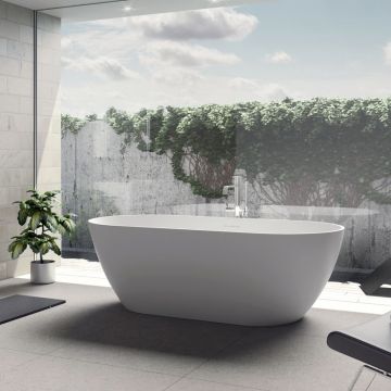 Riho Freistehende Badewanne Bilbao - Solid Surface - 170 / 80, weiß matt