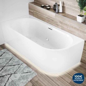 Riho Badewannen Eck-Badewanne Desire Corner Rechts mit Sparkle Mood System, Ambi