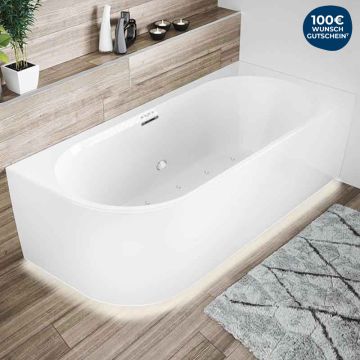 Riho Badewannen Eck-Badewanne Desire Corner Links mit Sparkle Mood System, Ambi