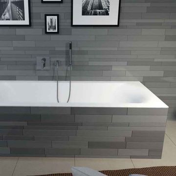 Riho Rechteck-Badewanne Linares - Acryl - 180 x 80 cm, Farbe Weiß