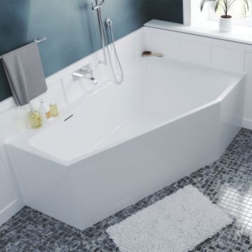 Riho Badewannen Raumspar-Badewanne Rethink Space Links - Acryl - 170 x90 cm, 245
