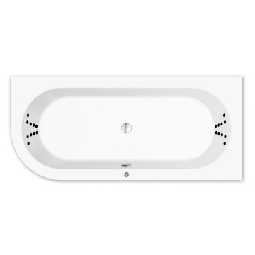 Repabad Livorno 180 x 80 cm, oval links, mit Aquapunktur