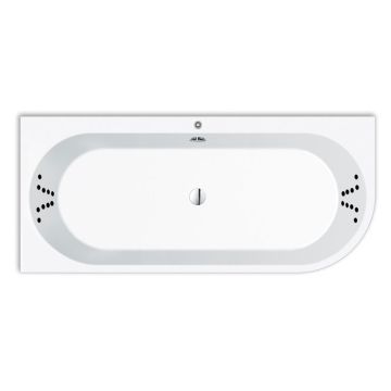 Repabad Livorno 165 x 75 cm, oval F rechts, mit Aquapunktur