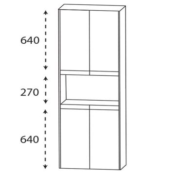 Schöner Wohnen Stockholm Hochschrank - 60 cm Skizze