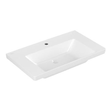 Villeroy und Boch Subway 3.0 Wandwaschtisch - 80 cm, mit Hahnloch, ohne Überlauf