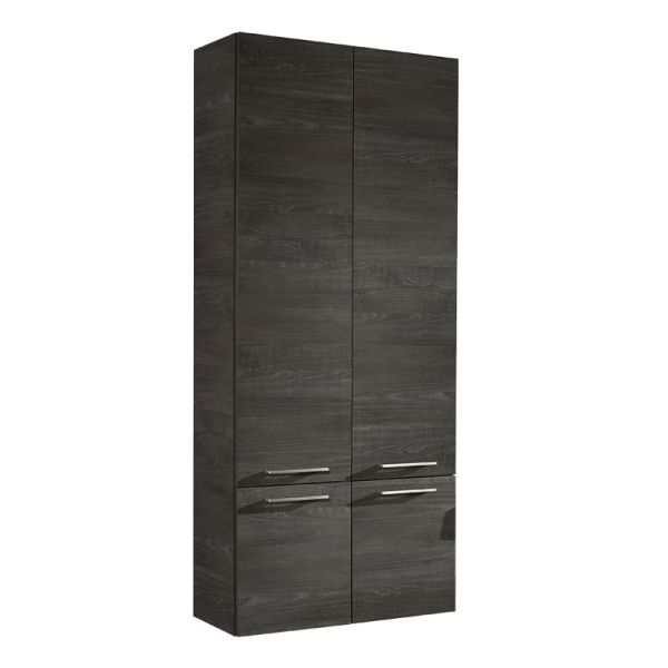 Badea Mittelschrank 70 cm, 4 Türen, 3 Glaseinlegeböden, Abdeckplatte