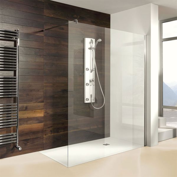 Breuer Entra Walk In Dusche - Duschwand alleinstehend 120 cm Ambiente 2