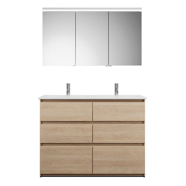 Burgbad LIN20 Badmöbel Set 123 cm Skizze