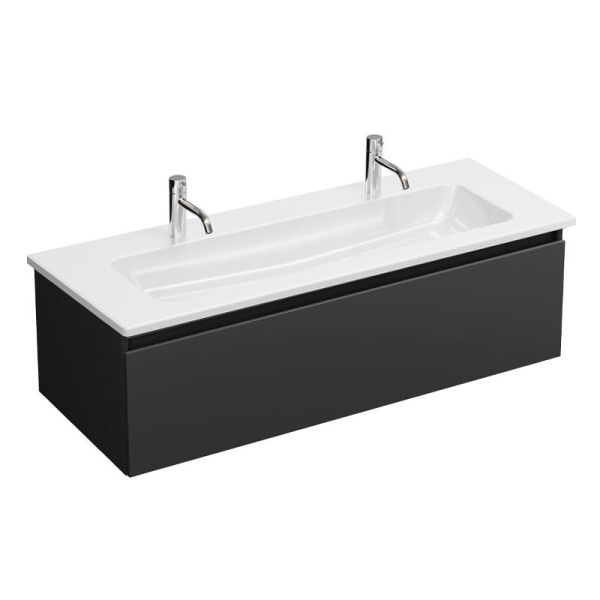Burgbad LIN20 Doppelwaschtisch mit Unterschrank Set 123 cm