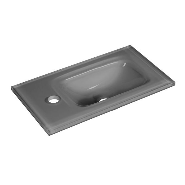 Fackelmann Glaswaschtisch Gäste WC 45 cm grau