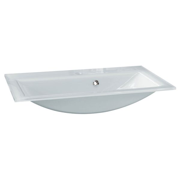 Fackelmann Glaswaschtisch 80 cm weiß