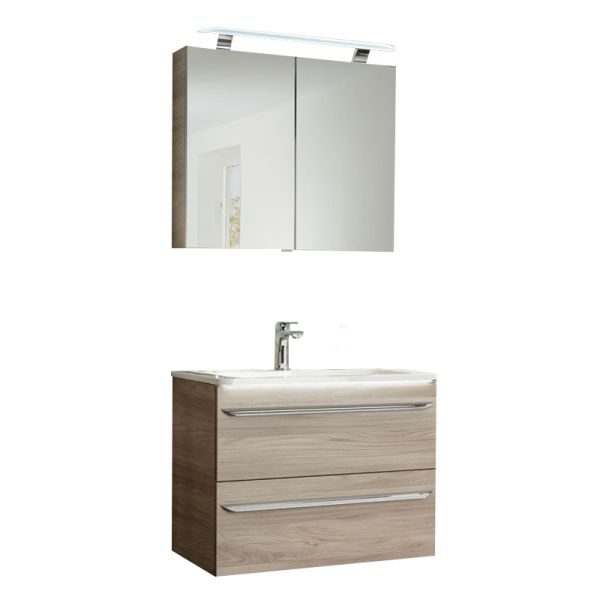 Fackelmann Luxor Badmöbel Set 4 - 80 cm Steinesche