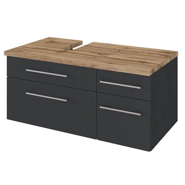 Held Möbel Davos Waschtischunterschrank / Unterbeckenschrank - 90 cm
