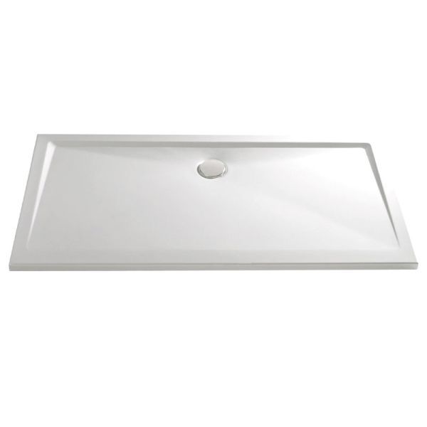 HSK Duschwanne Rechteck-Duschwanne 80x120 - superflach, Marmor-Polymer