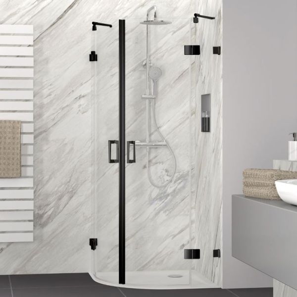HSK Aperto Pur Viertelkreisdusche / Runddusche - 4-teilig, Radius 550