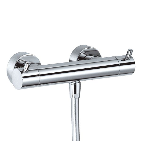 HSK Shower und Co Thermostat Aufputz / Sicherheits-Duschthermostat Rund, chrom