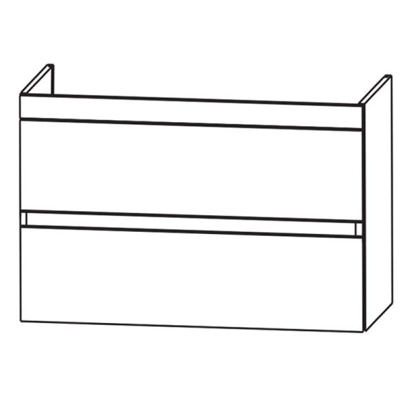 Laguna Waschtischunterschrank 127 cm Skizze