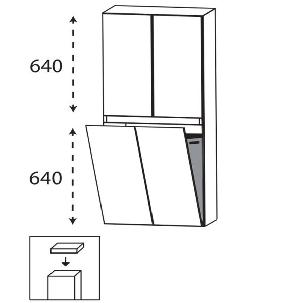 Laguna Ergänzungsschrank Mittelschrank - 60 cm Skizze