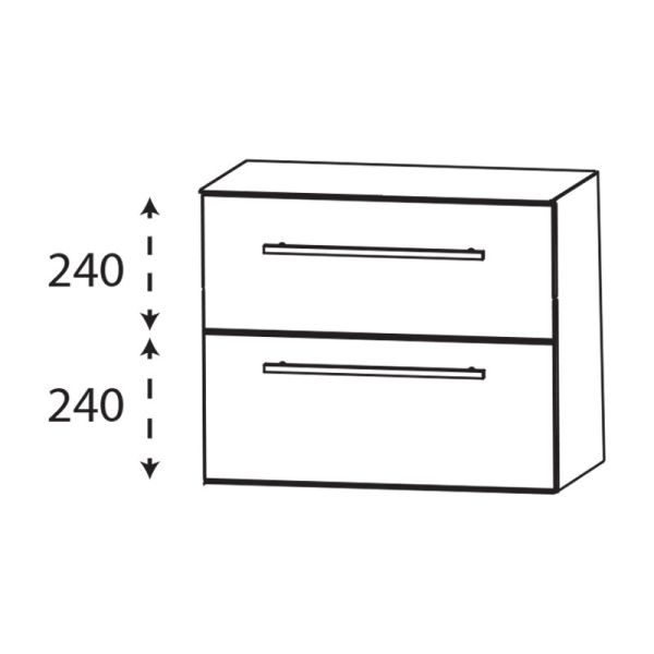 Laguna Ergänzungsschrank Unterschrank - 40 cm Skizze