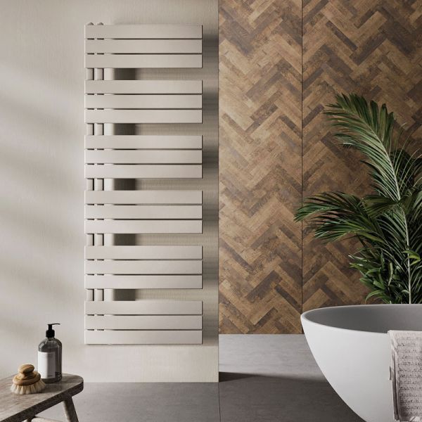 Nordholm Aspen E Paneelheizkörper - 164 cm, rein elektrisch, Capuccino, Ambiente