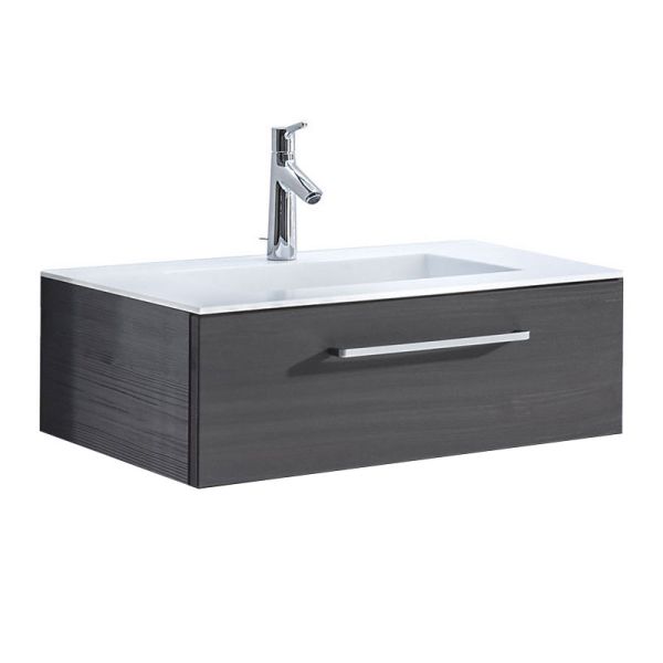 Pelipal PCON Krion-Waschtisch mit Unterschrank 76 cm