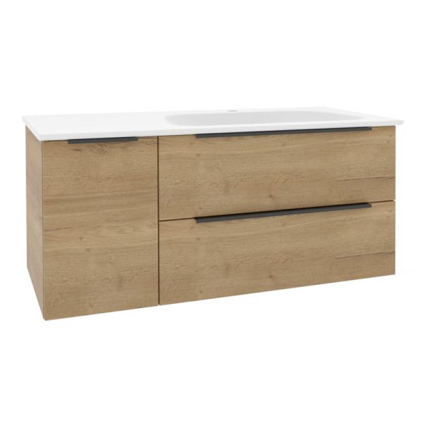 Pelipal PCON Mineralmarmor-Waschtisch mit Unterschrank 107 cm