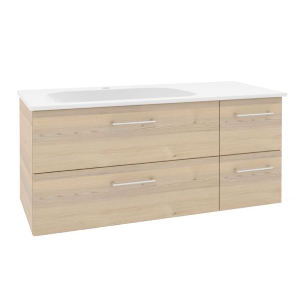 Pelipal PCON Mineralmarmor-Waschtisch mit Unterschrank 107 cm