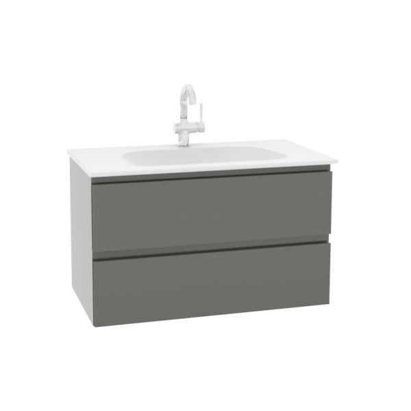 Pelipal PCON Mineralmarmor-Waschtisch mit Unterschrank 92 cm