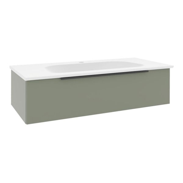 Pelipal PCON Mineralmarmor-Waschtisch mit Unterschrank 92 cm