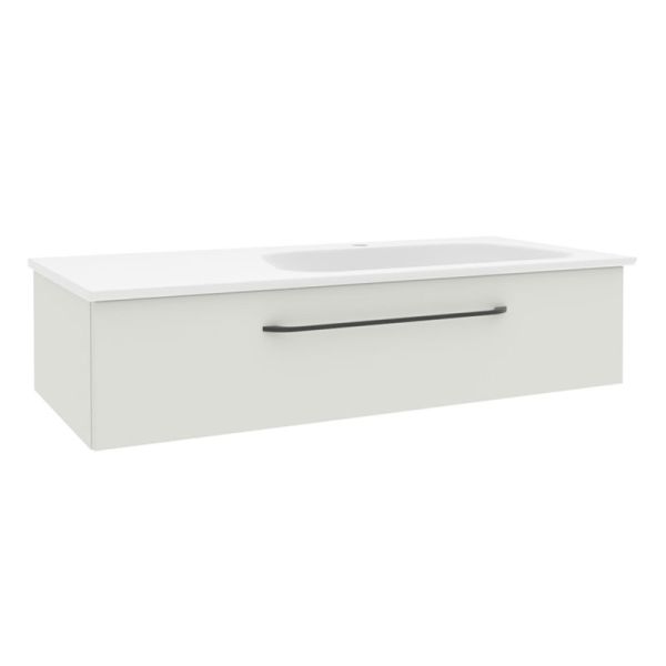 Pelipal PCON Mineralmarmor-Waschtisch mit Unterschrank 107 cm