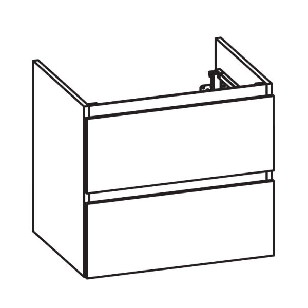 Pelipal PCON Waschtischunterschrank 60 cm Skizze