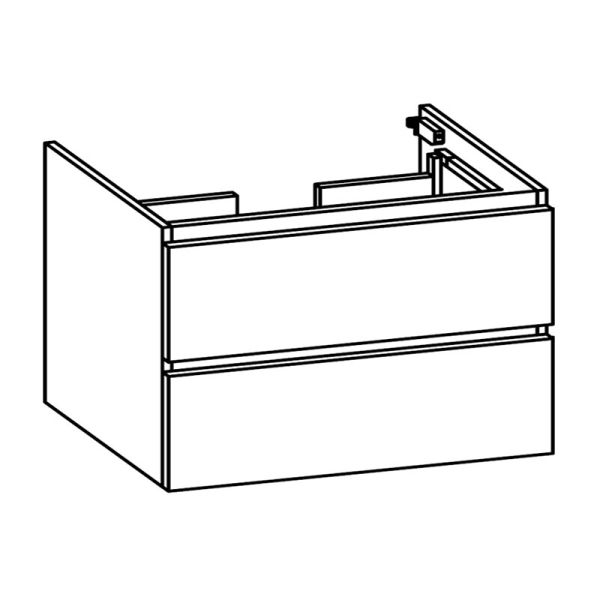 Pelipal PCON Waschtischunterschrank 75 cm Skizze