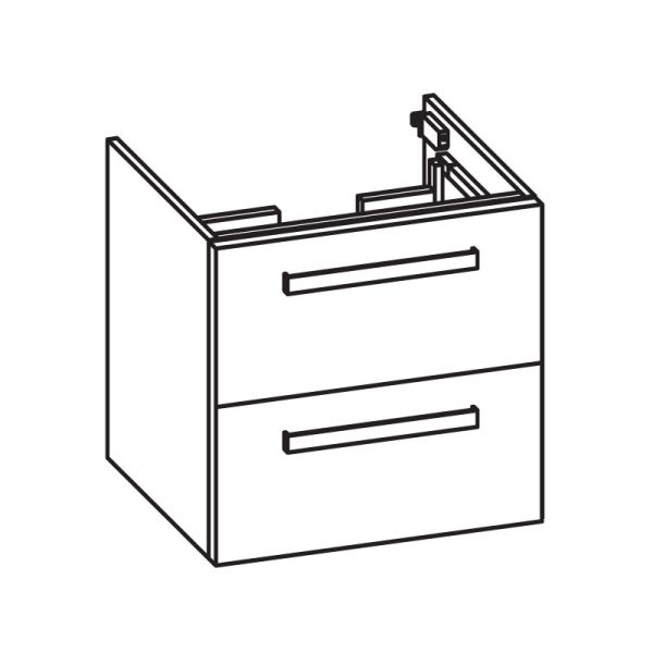 Pelipal PCON Waschtischunterschrank 50 cm Skizze