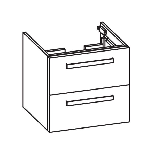 Pelipal PCON Waschtischunterschrank 55 cm Skizze