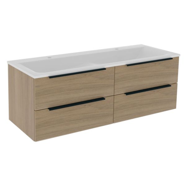 Puris Star Line Doppelwaschtisch mit Unterschrank 140 cm