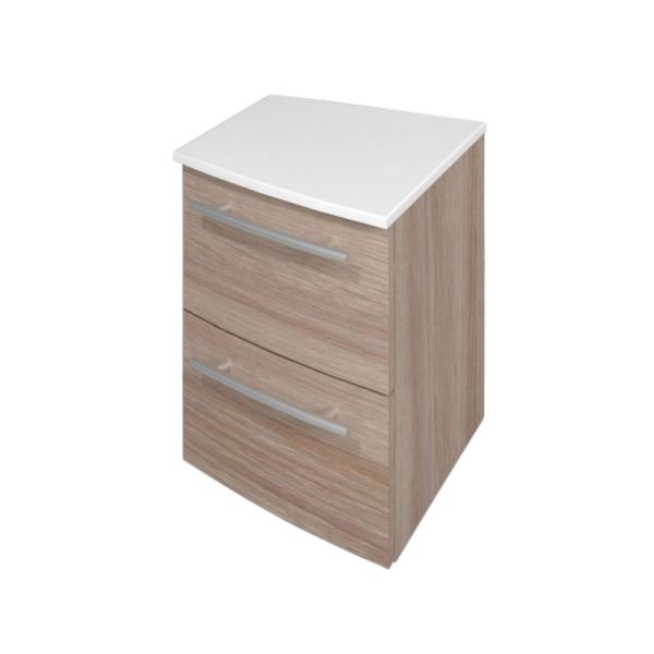 Puris Crescendo Unterschrank mit Glas Ablageplatte 40 cm