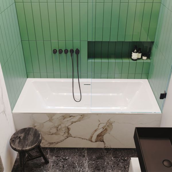 Riho Badewannen Rechteck-Badewanne Rethink Cubic - Acryl - 170 x 75 cm Ambiente