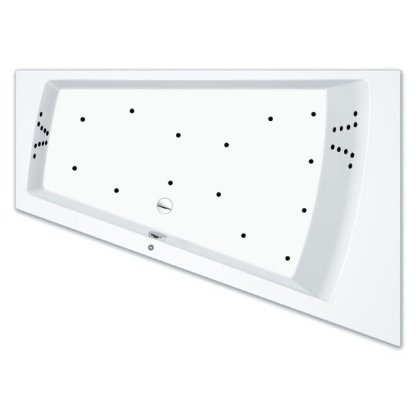 Repabad Genf Duo 180 x 130_65 cm links, mit Aqua-Comfort