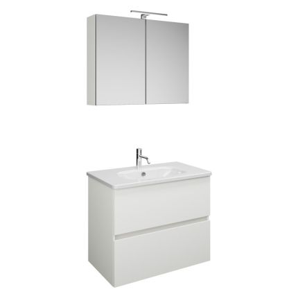 Burgbad Rocio Badmöbel Set 80 cm Weiß Matt
