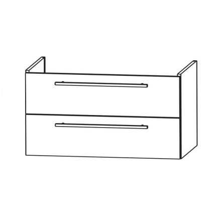 Laguna Waschtischunterschränke 96 cm - Skizze