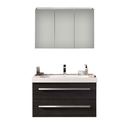 Lanzet K1 Badmöbel Set 3 - Spiegelschrank, Keramik-WT und WTU