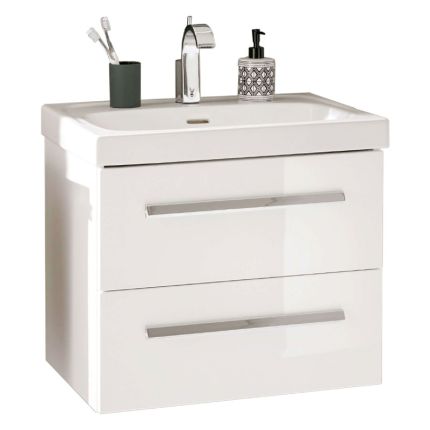 Lanzet K1 Waschtisch mit Unterschrank - 61 cm, Keramik-WT und WTU