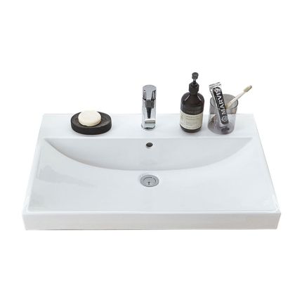 Puris Kera Plan Keramik Aufsatzwaschtisch K-Line weiß 71 cm