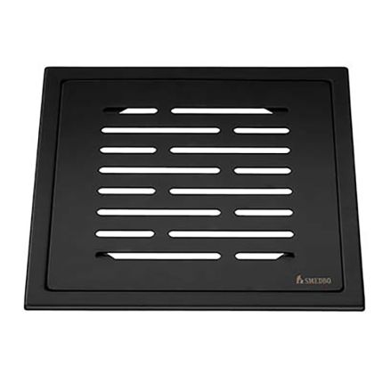 Smedbo OUTLINE Ablaufsieb - Linien, Edelstahl Schwarz