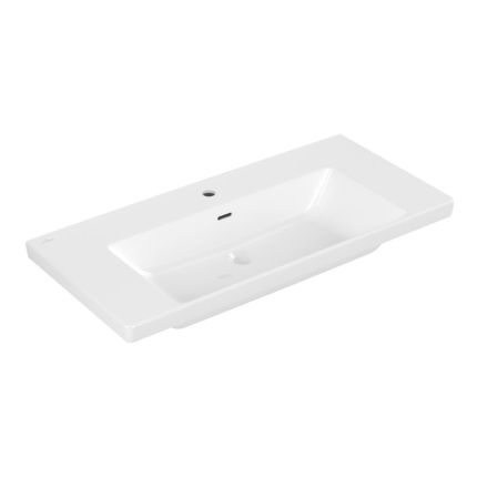 Villeroy und Boch Subway 3.0 Waschtisch 100 cm, mit Hahnloch, mit Überlauf