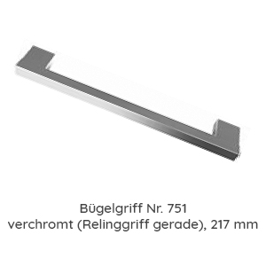 Griffvariante: 751 Relinggriff gerade,verchromt 217 mm Länge