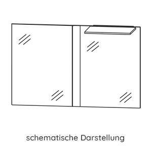 Ausführung Flächenspiegel: Anbauelement links